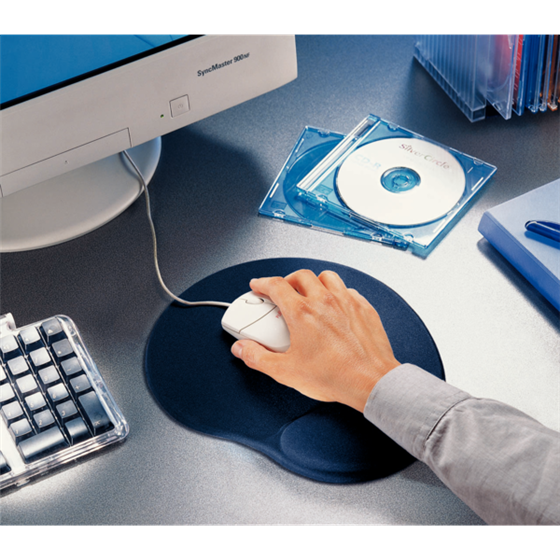 Alfombrilla Y Reposamuñecas Ergonómicos Gama «All In One» Azul