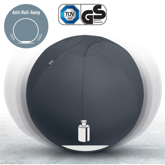 Balón De Asiento Antideslizante Leitz Ergo Active 65Cm Gris Oscuro