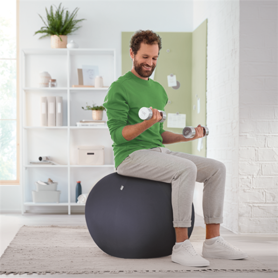 Balón De Asiento Antideslizante Leitz Ergo Active 65Cm Gris Oscuro