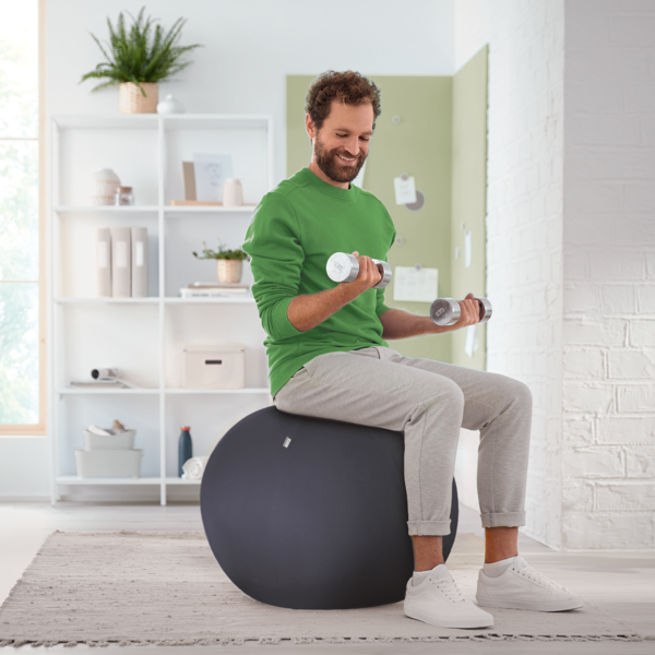 Balón De Asiento Antideslizante Leitz Ergo Active 65Cm Gris Oscuro