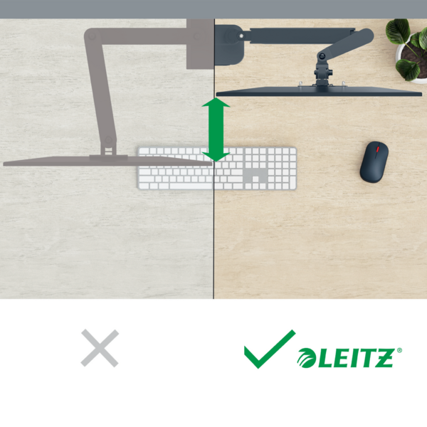 Brazo Para Un Monitor Leitz Ergo Space Saving Gris Oscuro