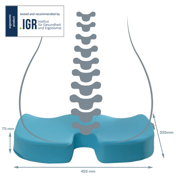 Cojín De Asiento Leitz Ergo Cosy Azul Calma