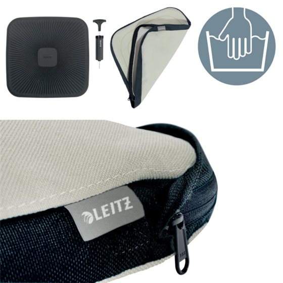 Cojín Wobble Active Leitz Ergo Con Funda De Tela Gris