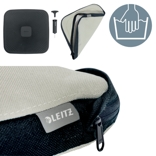 Cojín Wobble Active Leitz Ergo Con Funda De Tela Gris