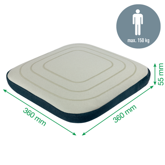 Cojín Wobble Active Leitz Ergo Con Funda De Tela Gris