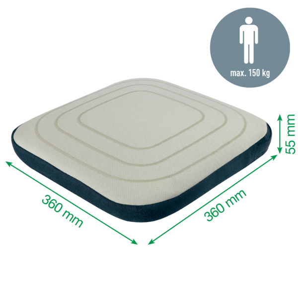 Cojín Wobble Active Leitz Ergo Con Funda De Tela Gris