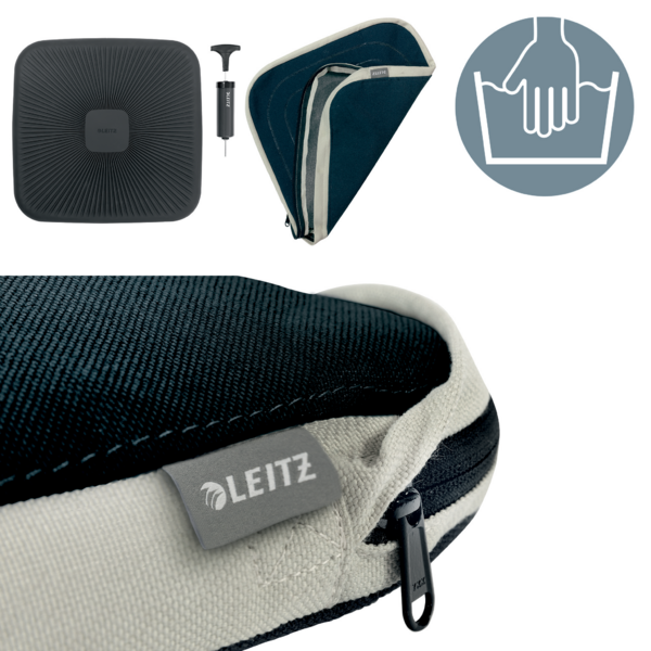 Cojín Wobble Active Leitz Ergo Con Funda De Tela Gris Oscuro