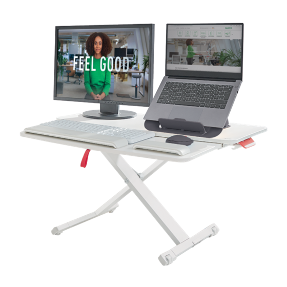 Convertidor De Escritorio Leitz Ergo Cosy Con Bandeja Deslizante Gris