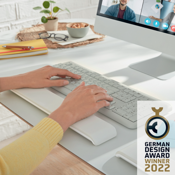 Reposamuñecas Ajustable Para Teclado Leitz Ergo Cosy Gris
