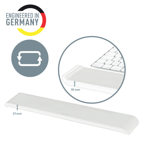 Reposamuñecas Ajustable Para Teclado Leitz Ergo Cosy Gris
