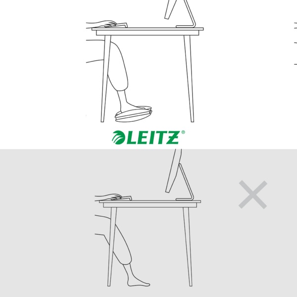 Reposapiés Ajustable Leitz Ergo Gris