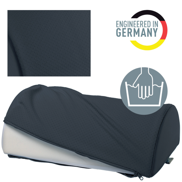 Reposapiés De Escritorio Leitz Ergo Cosy Gris Terciopelo