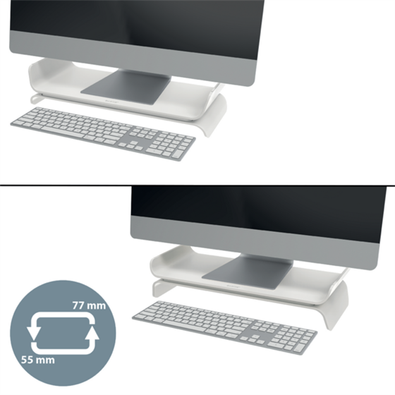 Soporte De Monitor Ajustable Leitz Ergo Gris