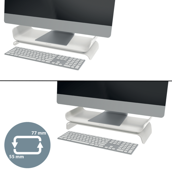 Soporte De Monitor Ajustable Leitz Ergo Gris