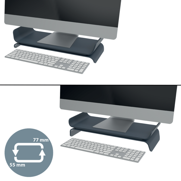 Soporte De Monitor Ajustable Leitz Ergo Gris Oscuro