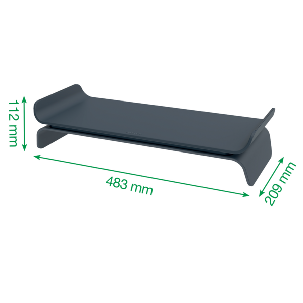 Soporte De Monitor Ajustable Leitz Ergo Gris Oscuro