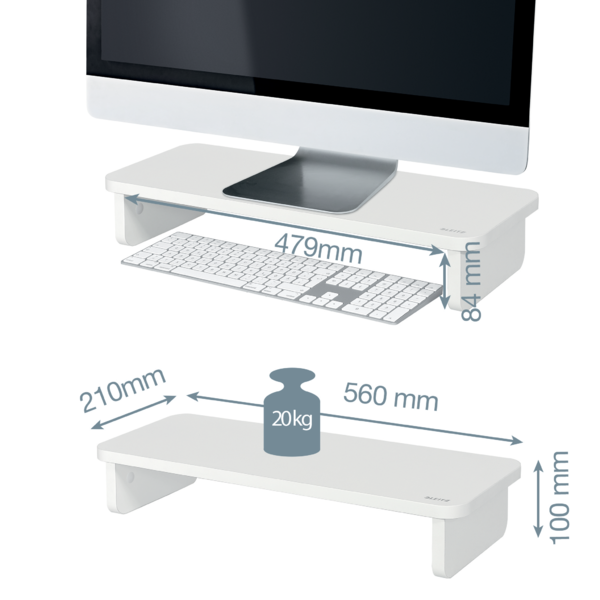 Soporte De Monitor Leitz Ergo Blanco