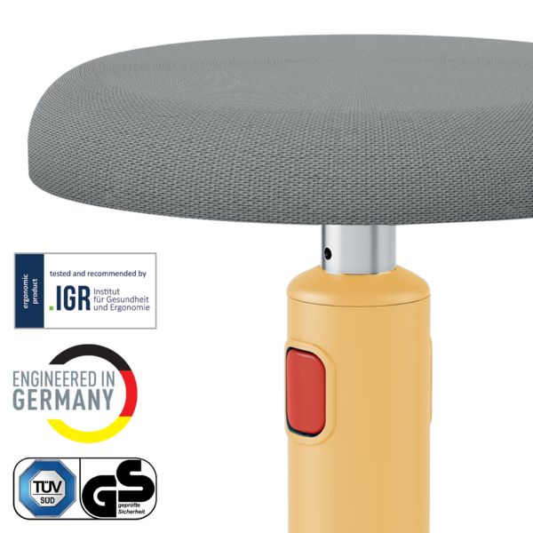 Taburete Leitz Ergo Cosy Active Amarillo Cálido
