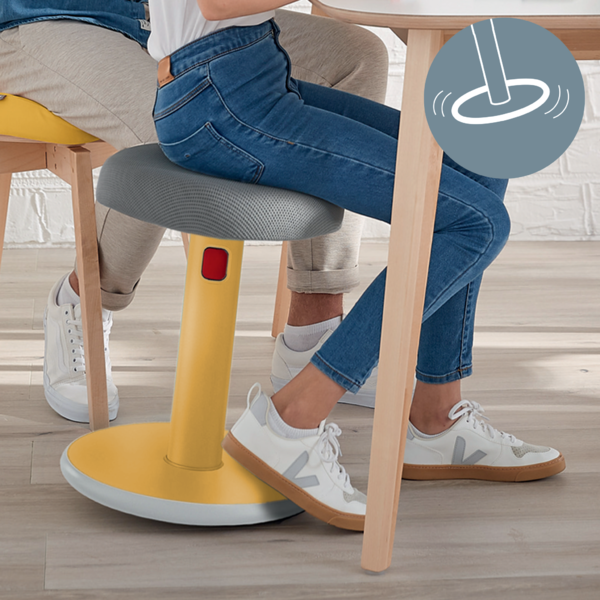 Taburete Leitz Ergo Cosy Active Amarillo Cálido