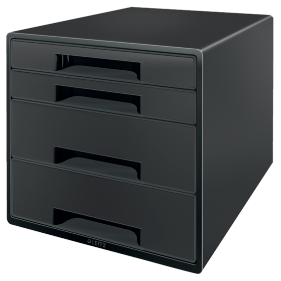 Buc de cajones Leitz Recycle, con compensación de CO2 Negro 2x 34 mm, 2x 71 mm A4 Maxi