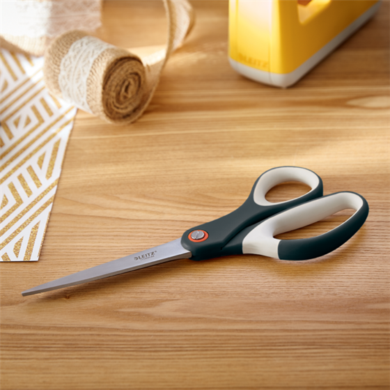 Tijeras de oficina de titanio Leitz Cosy Gris terciopelo 20,5 cm.