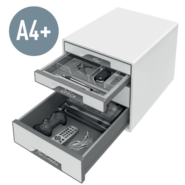 Buc de cajones WOW CUBE de Leitz Púrpura 2x An. x Al. x Pr.: 245 x 34 x 325 mm, 2x 245 x 71 x 325 mm A4 Maxi