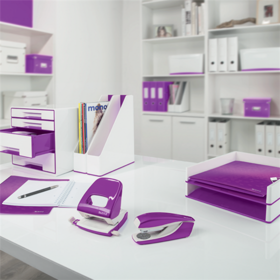 Buc de cajones WOW CUBE de Leitz Púrpura 2x An. x Al. x Pr.: 245 x 34 x 325 mm, 2x 245 x 71 x 325 mm A4 Maxi