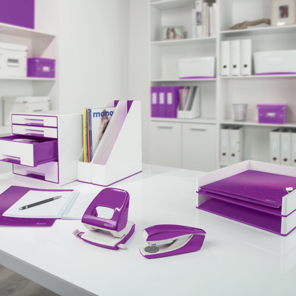 Buc de cajones WOW CUBE de Leitz Púrpura 2x An. x Al. x Pr.: 245 x 34 x 325 mm, 2x 245 x 71 x 325 mm A4 Maxi