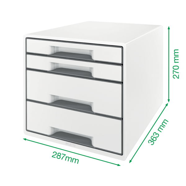 Buc de cajones WOW CUBE de Leitz Amarillo 2x An. x Al. x Pr.: 245 x 34 x 325 mm, 2x 245 x 71 x 325 mm A4 Maxi