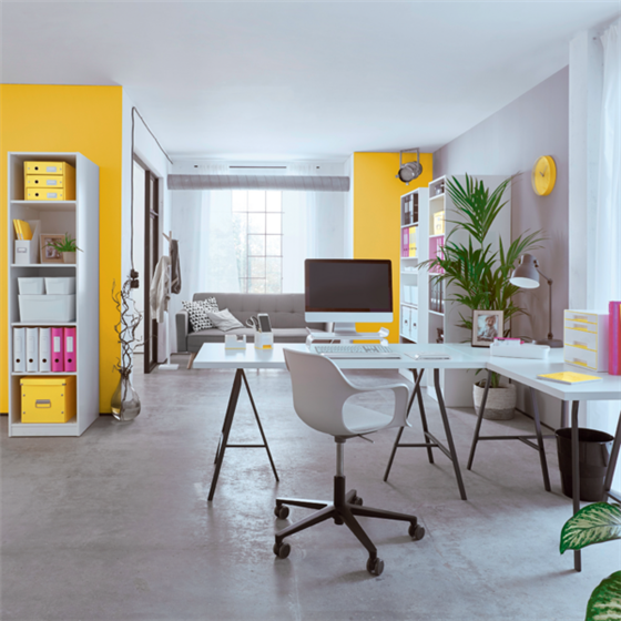 Buc de cajones WOW CUBE de Leitz Amarillo 2x An. x Al. x Pr.: 245 x 34 x 325 mm, 2x 245 x 71 x 325 mm A4 Maxi