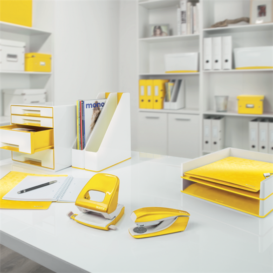 Buc de cajones WOW CUBE de Leitz Amarillo 2x An. x Al. x Pr.: 245 x 34 x 325 mm, 2x 245 x 71 x 325 mm A4 Maxi