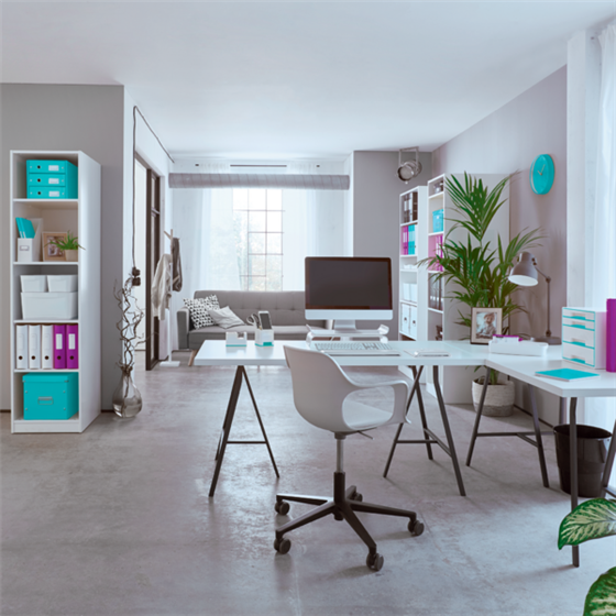 Revistero WOW de Leitz con combinación dual de color Turquesa