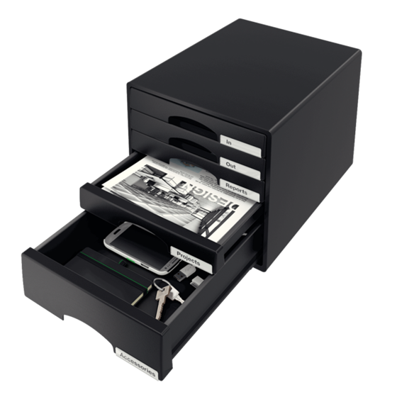 Buc de cajones Plus de Leitz Negro