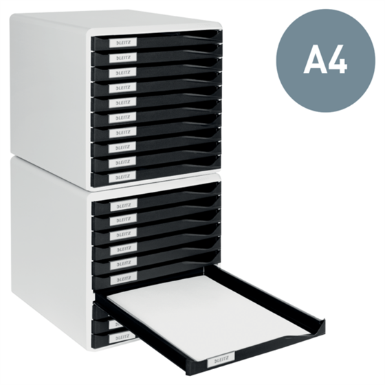 Buc de cajones Leitz Form Set Gris oscuro 10 cajones 2,2 cm. A4