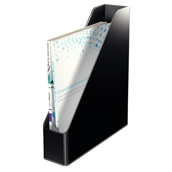 Revistero Leitz con combinación dual de color Negro