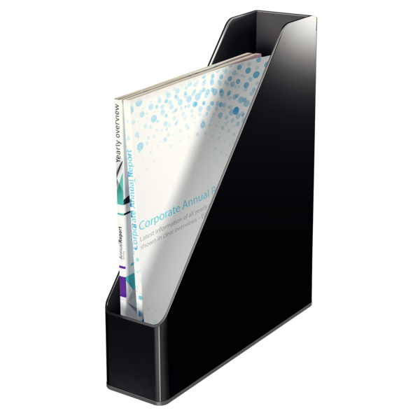 Revistero Leitz con combinación dual de color Negro