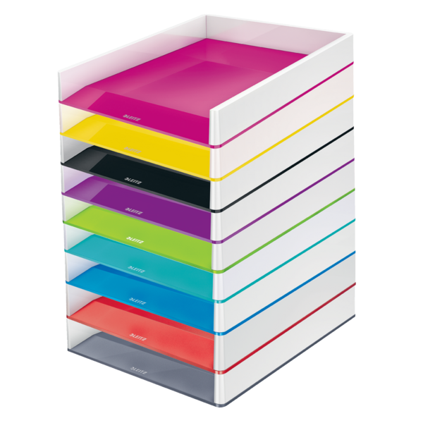 Bandeja de sobremesa WOW de Leitz con combinación dual de color Turquesa A4