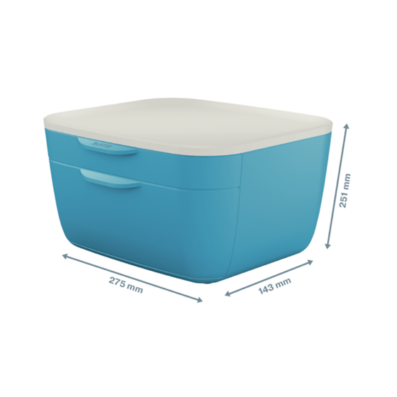 Buc de cajones Leitz Cosy Azul calma 2 Cajones