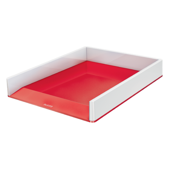 Bandeja de sobremesa WOW de Leitz con combinación dual de color Rojo A4