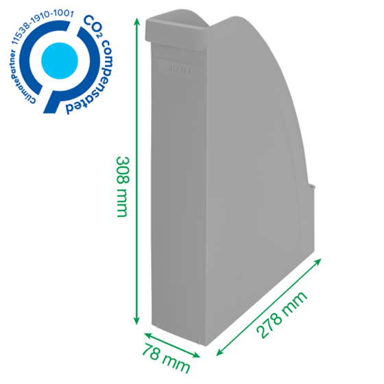 Revistero Leitz Recycle, con CO2 compensado Verde