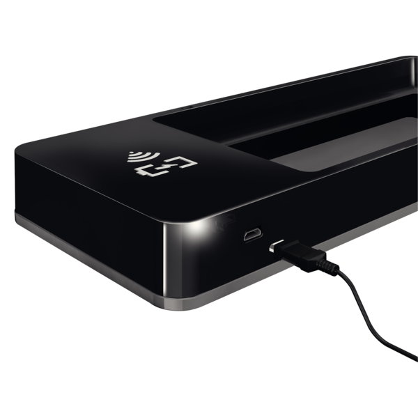 Organizador de escritorio de Leitz con cargador inalámbrico Negro