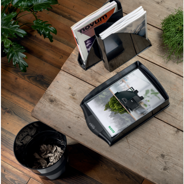 Papelera Leitz Recycle, con compensación de CO2 Negro 15 l.