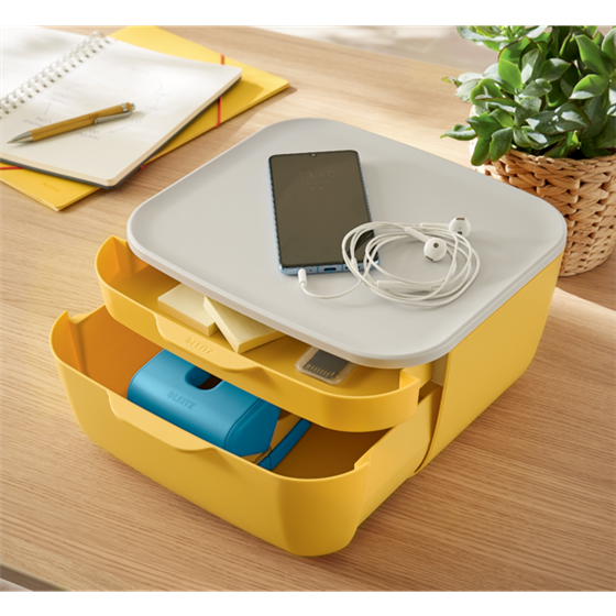 Buc de cajones Leitz Cosy Amarillo cálido 2 Cajones