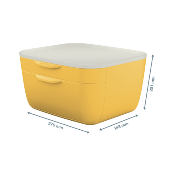 Buc de cajones Leitz Cosy Amarillo cálido 2 Cajones