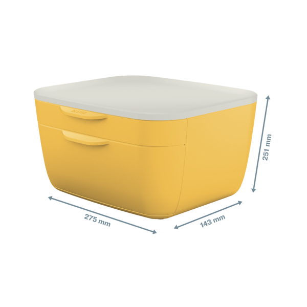 Buc de cajones Leitz Cosy Amarillo cálido 2 Cajones