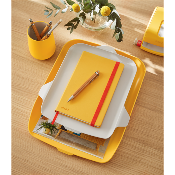 Bandeja de sobremesa Leitz Cosy con organizador Amarillo cálido