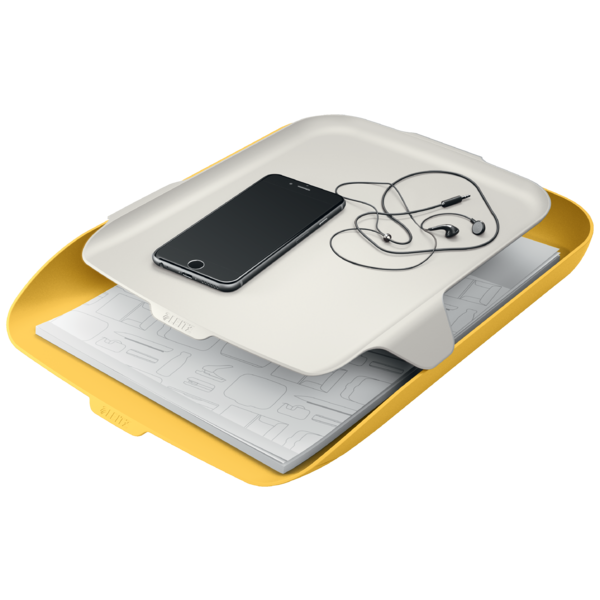 Bandeja de sobremesa Leitz Cosy con organizador Amarillo cálido