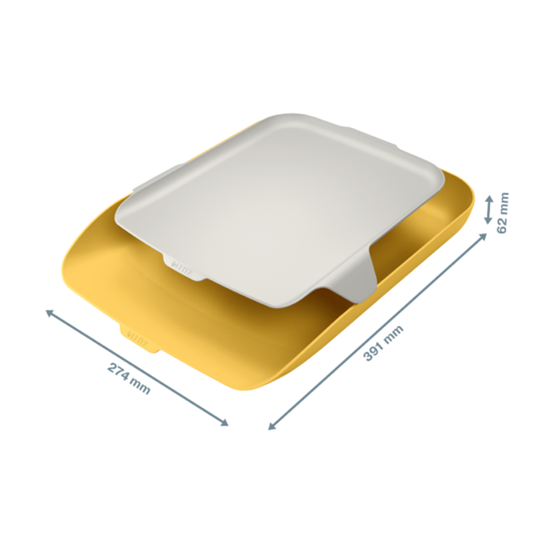 Bandeja de sobremesa Leitz Cosy con organizador Amarillo cálido
