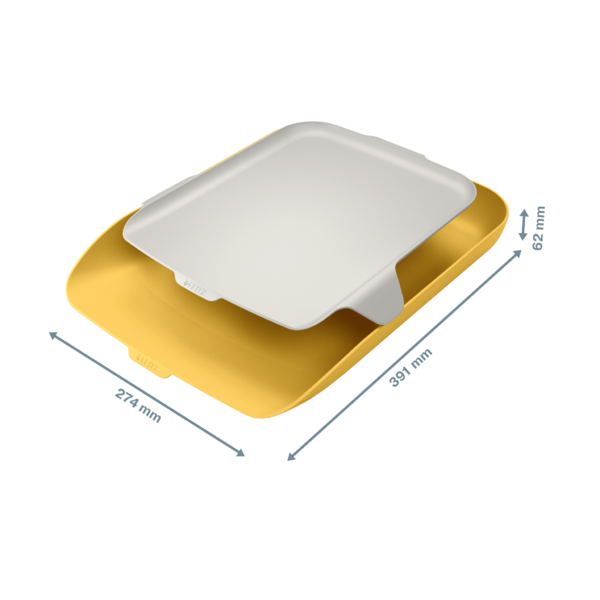 Bandeja de sobremesa Leitz Cosy con organizador Amarillo cálido