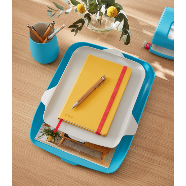 Bandeja de sobremesa Leitz Cosy con organizador Azul calma